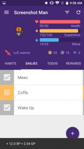 habitica gamification screenshot