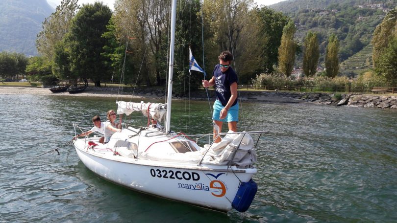 Sailing lake como team building