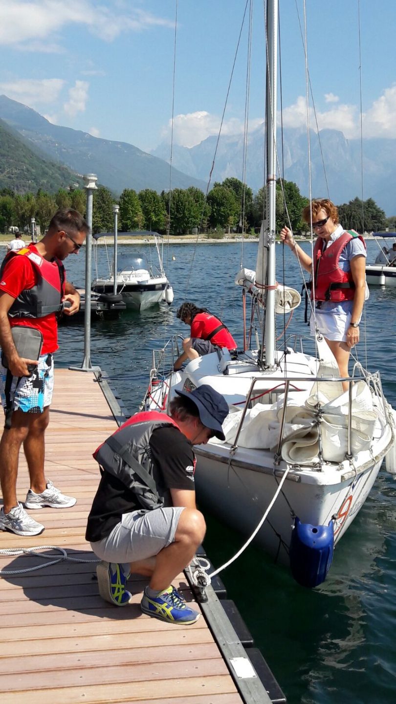 Sailing lake como team building