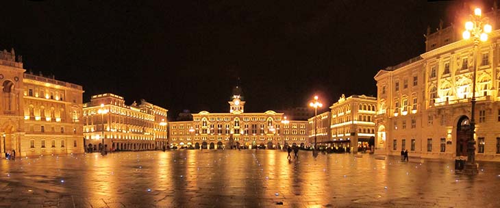 Trieste visit locations in italy cities nitght
