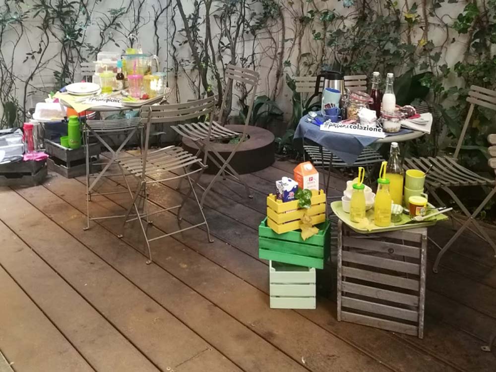 allestimenti estivi per un evento tescoma cortile