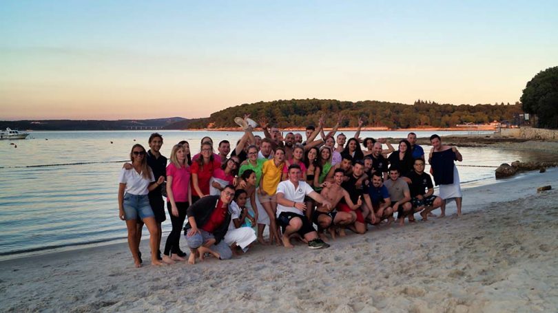 incentive travel croatia team beach